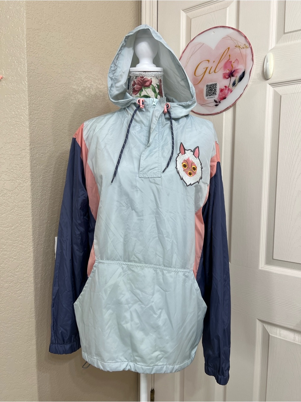 Studio Ghibli Princess Mononoke San Color Block Anorak Jacket